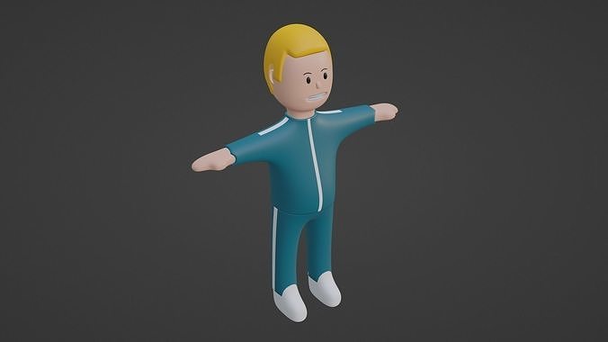 Squid Game Character - Orange Low-poly 3D model