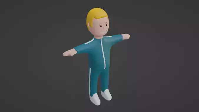 Squid Game Character - Orange Low-poly 3D model