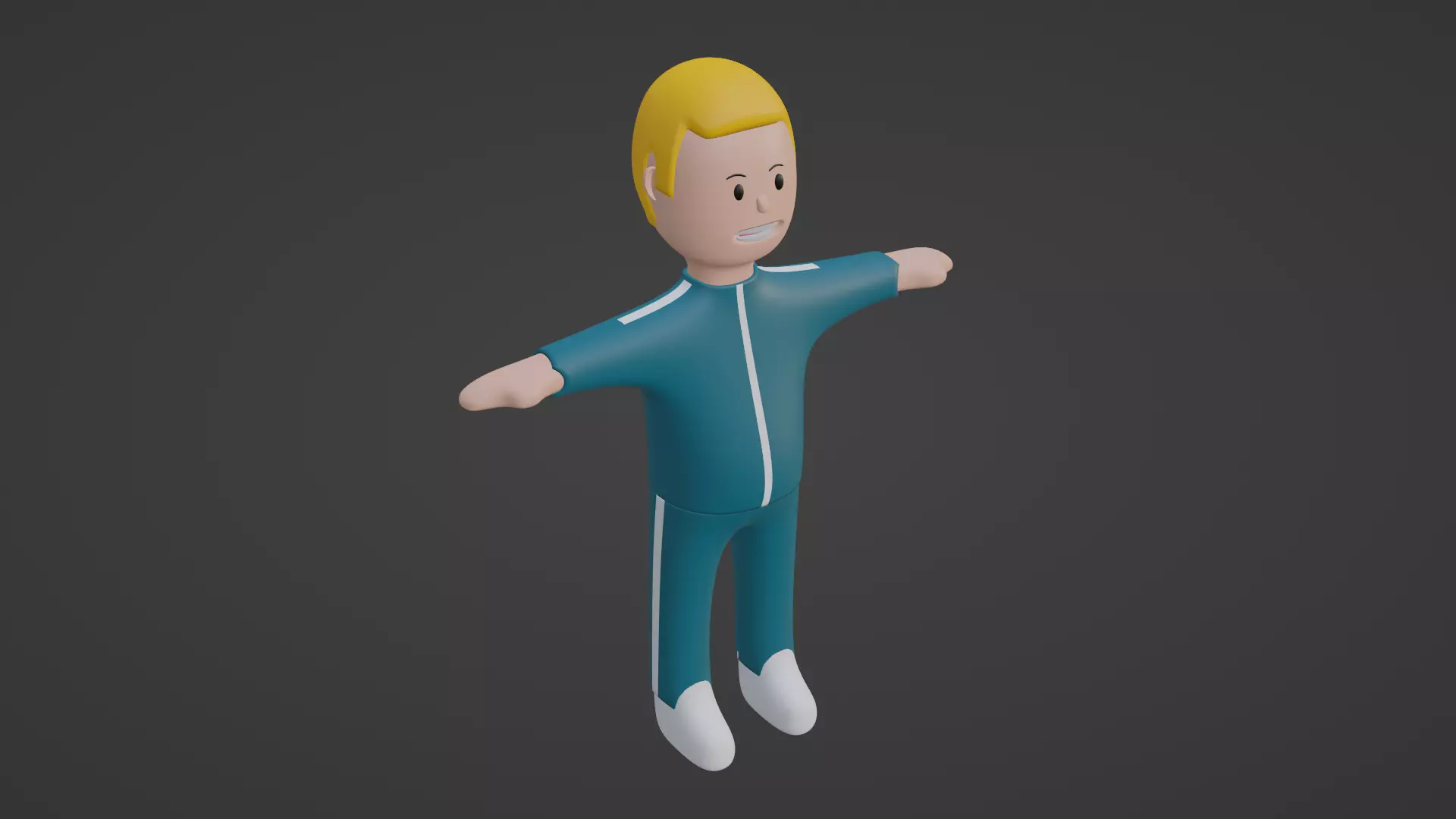 Squid Game Character - Orange Low-poly 3D model_0