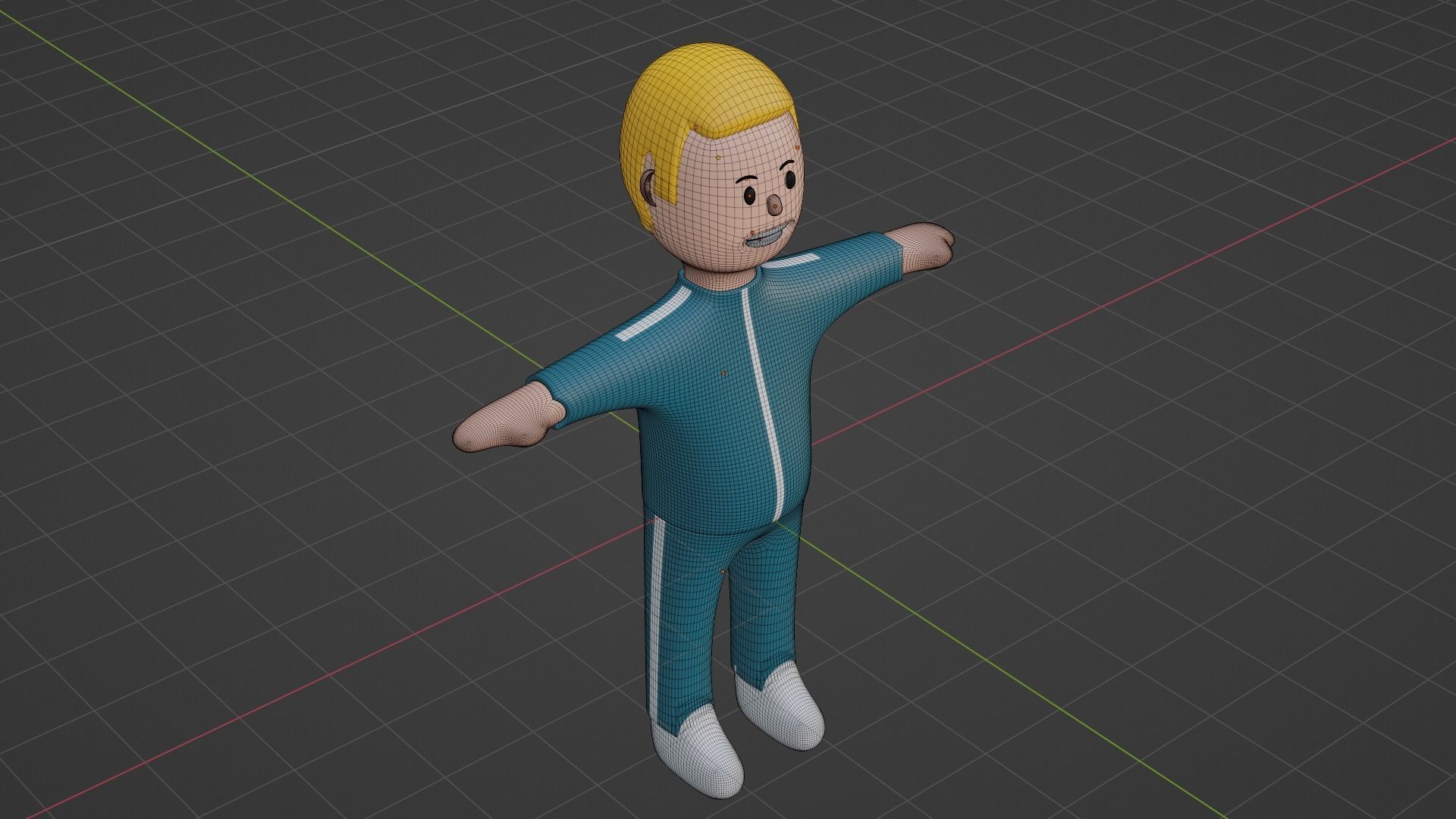 Squid Game Character - Orange Low-poly 3D model_6