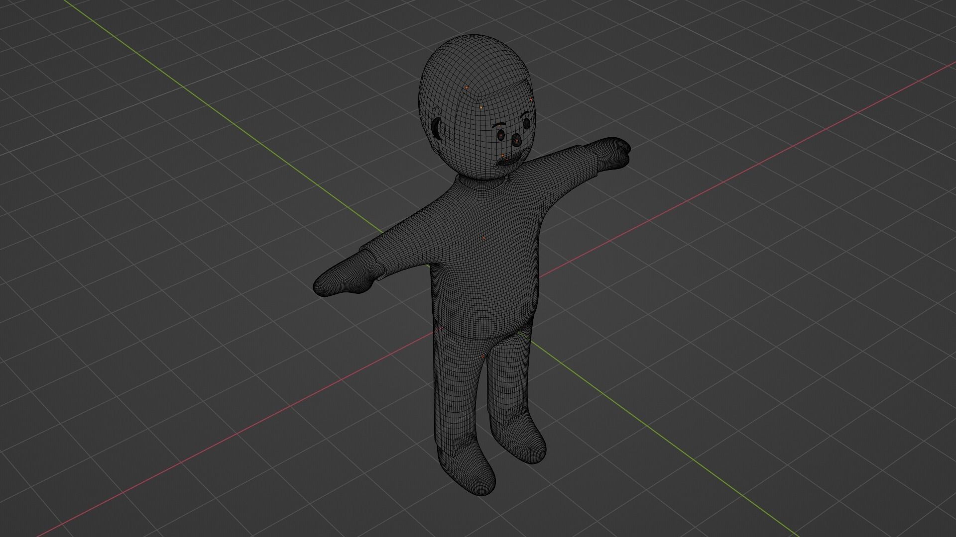 Squid Game Character - Brick Low-poly 3D model_9