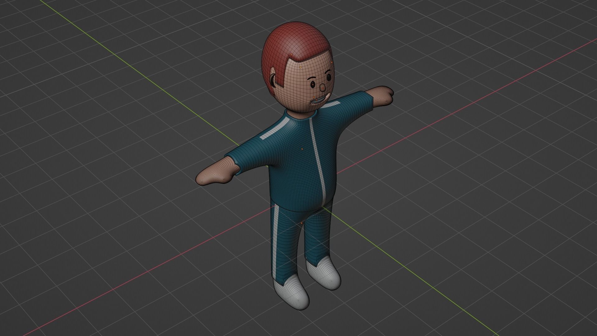 Squid Game Character - Brick Low-poly 3D model_7