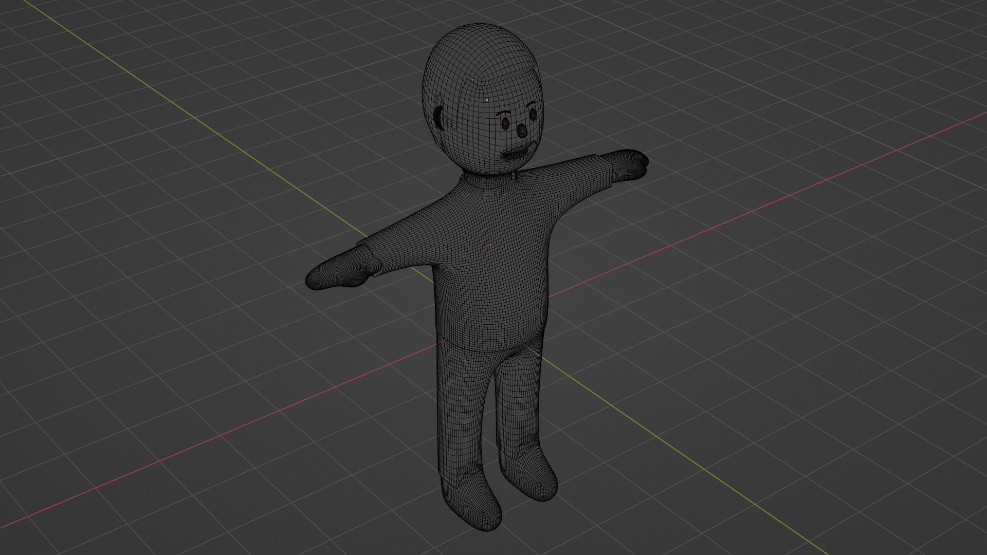 Squid Game Character - Green Low-poly 3D model_9