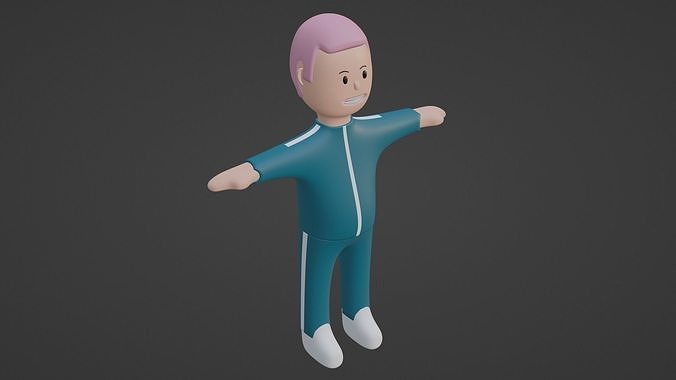 Squid Game Character - Pink Low-poly 3D model