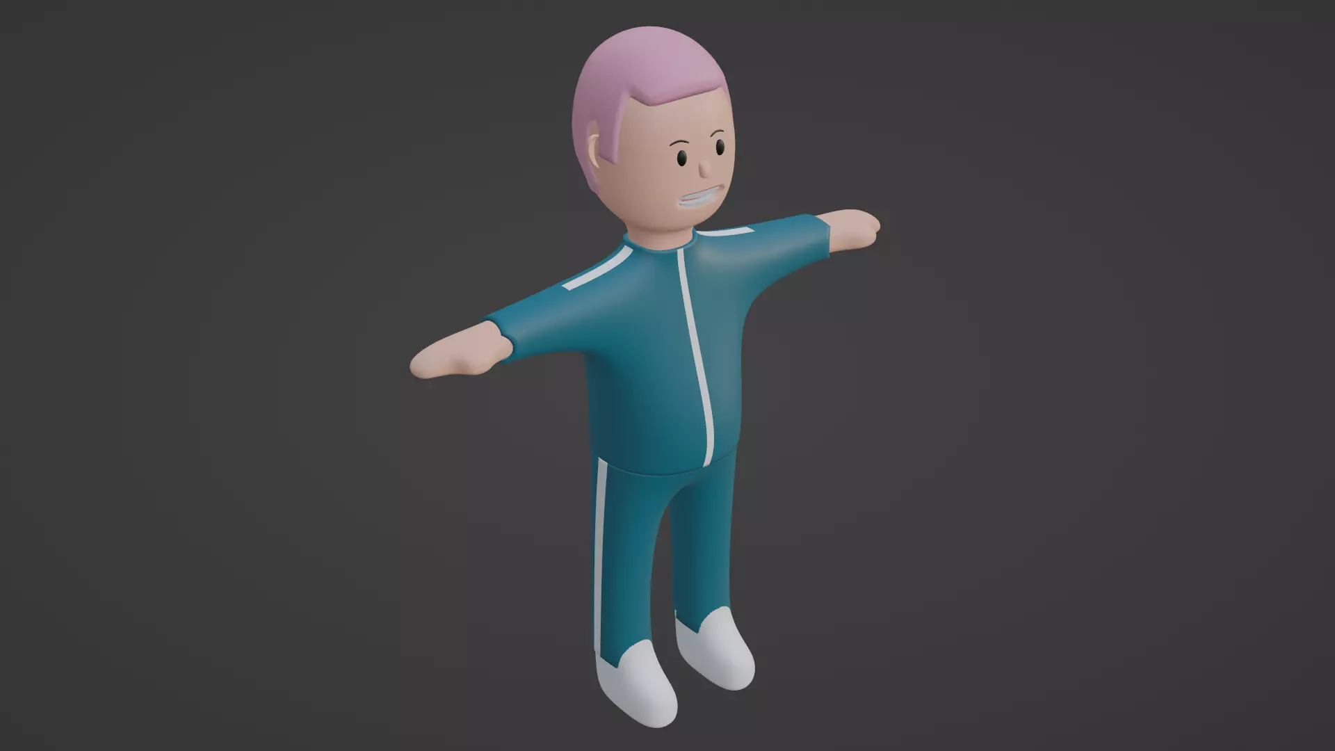 Squid Game Character - Pink Low-poly 3D model_0