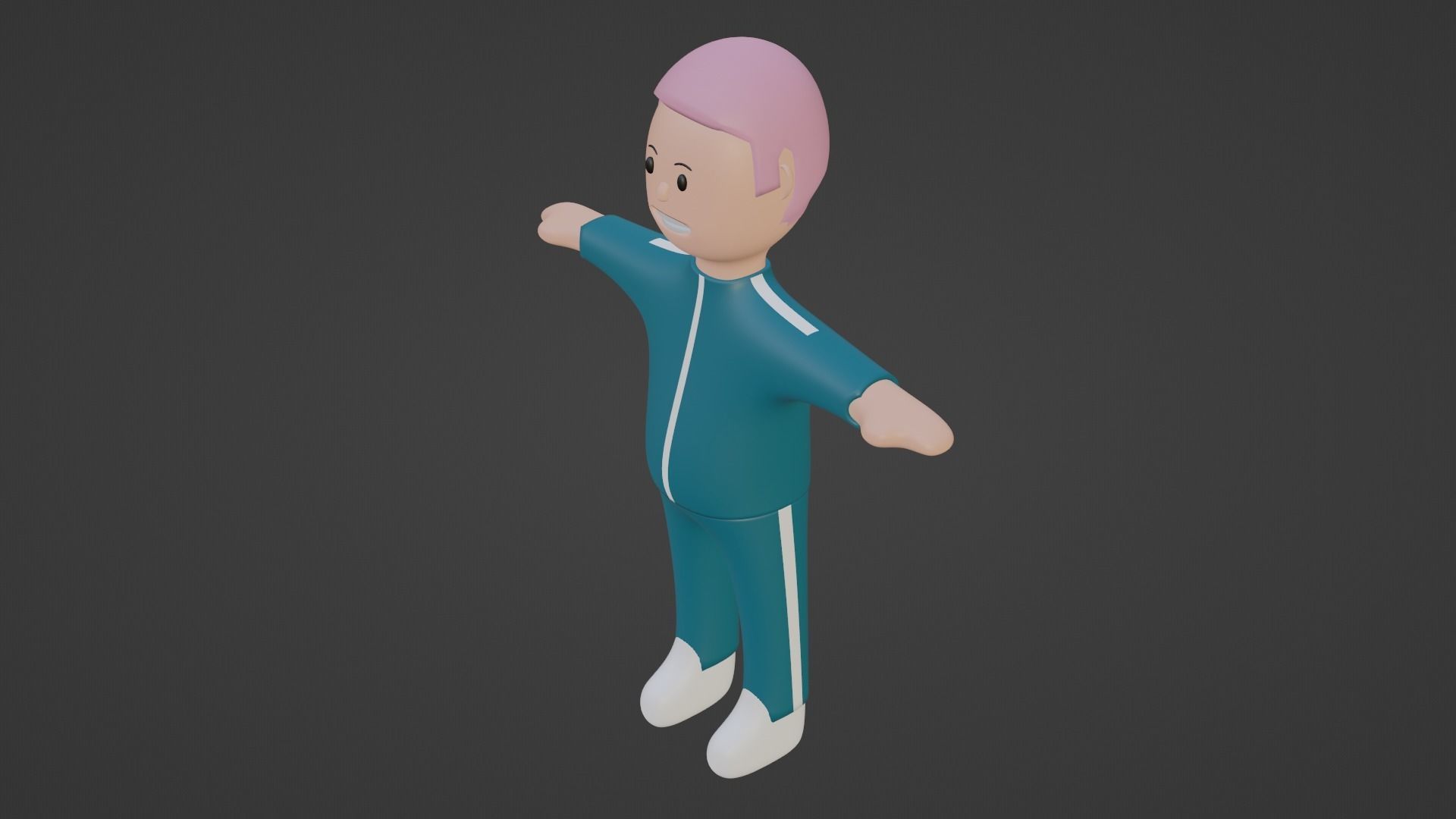 Squid Game Character - Pink Low-poly 3D model_2