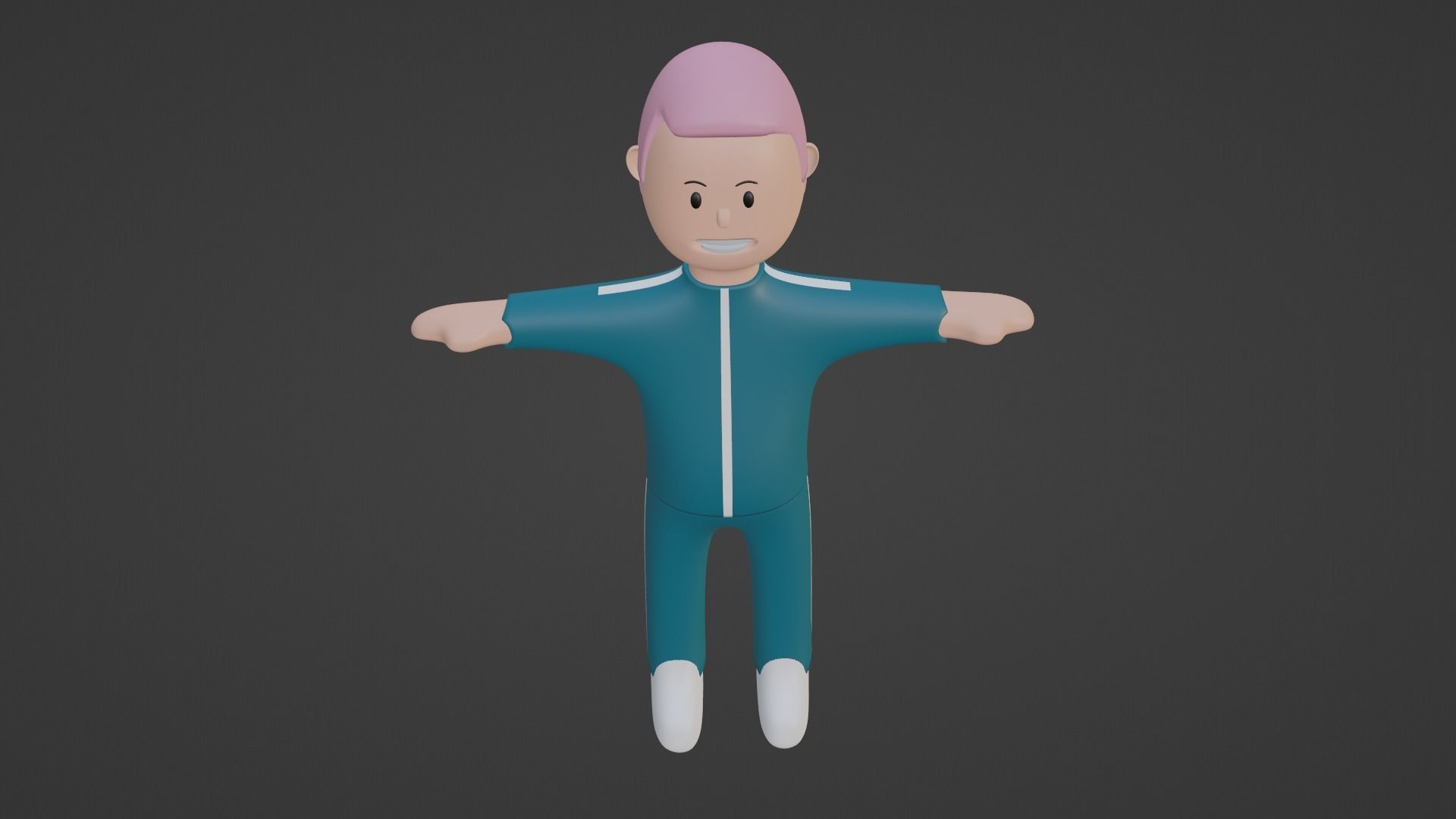 Squid Game Character - Pink Low-poly 3D model_5