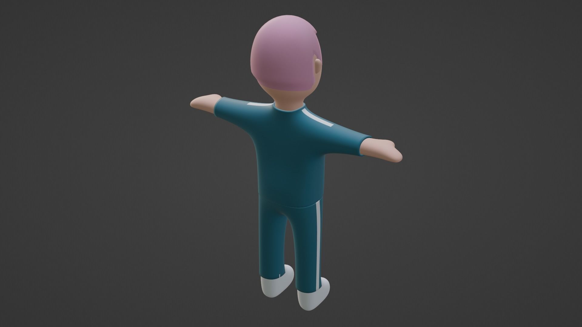 Squid Game Character - Pink Low-poly 3D model_4