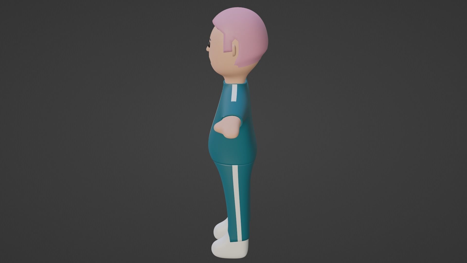 Squid Game Character - Pink Low-poly 3D model_3