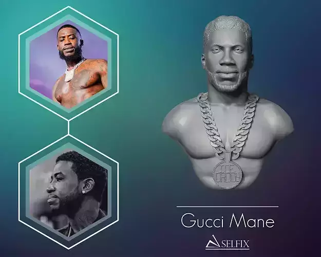 Gucci Mane Bust 3D print model