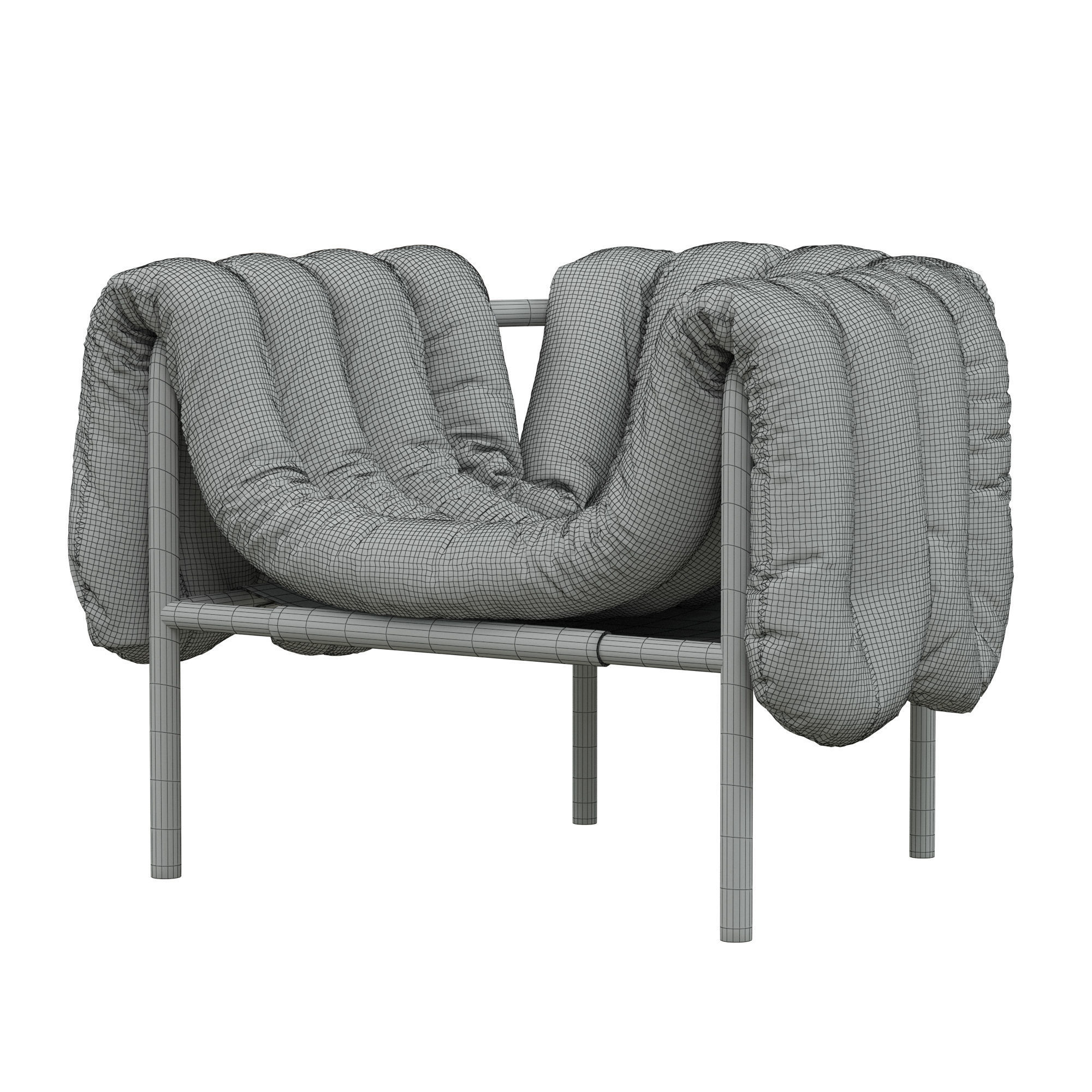 Puffy Lounge 3D model_4