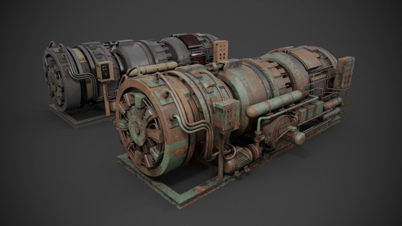 Machinery device 3D model_2