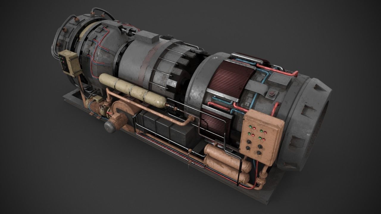 Machinery device 3D model_8