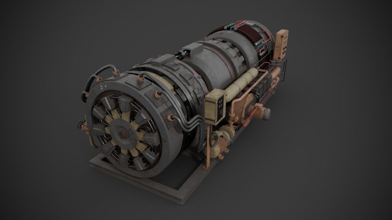 Machinery device 3D model_6