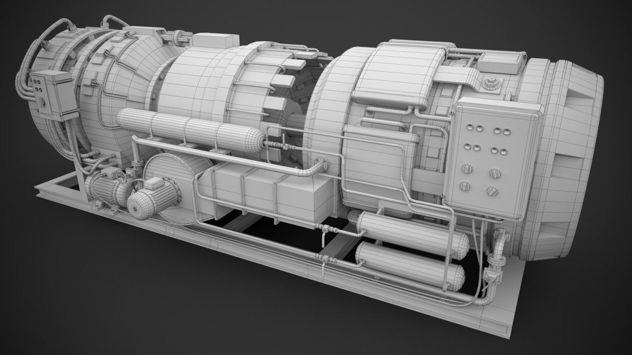 Machinery device 3D model_15