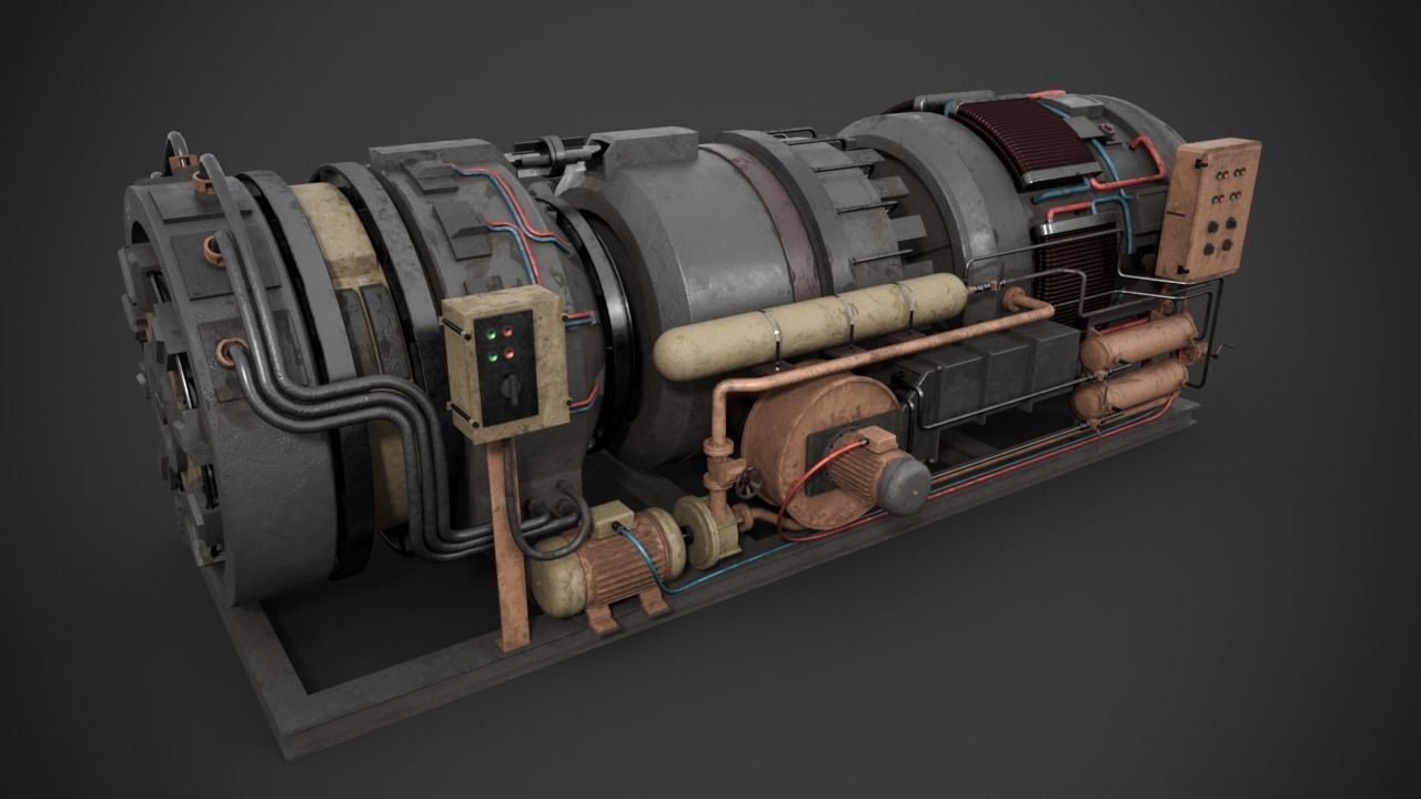 Machinery device 3D model_7