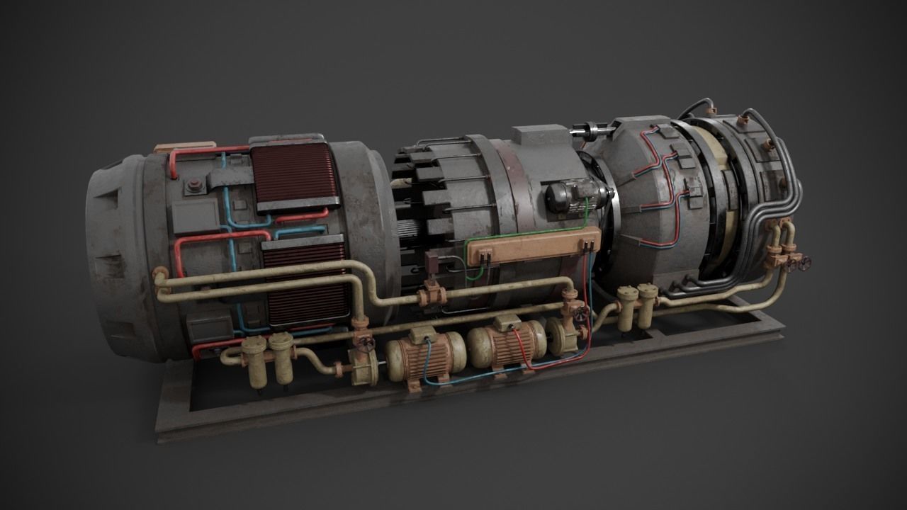 Machinery device 3D model_4