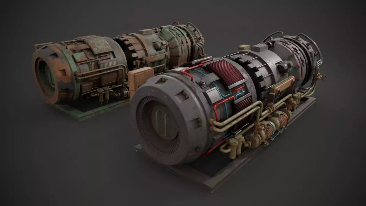 Machinery device 3D model_0
