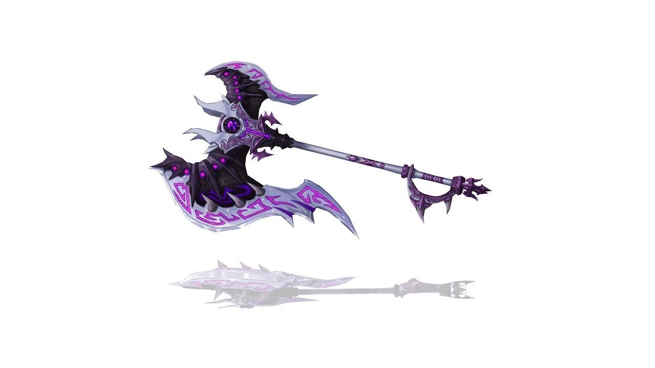 Corrupted Holy Axe Low-poly 3D model_3