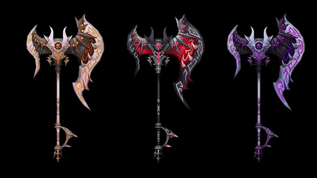 Corrupted Holy Axe Low-poly 3D model_1