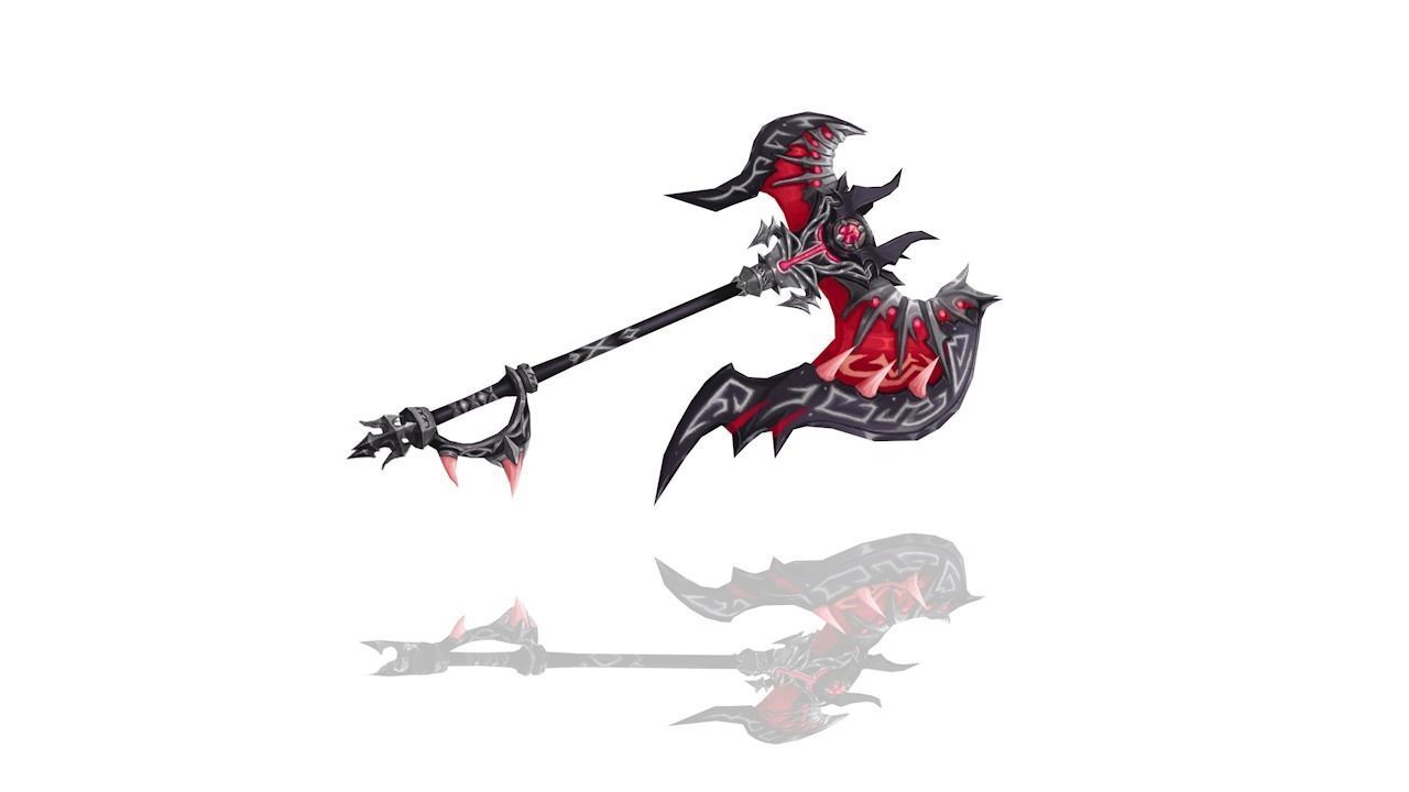 Corrupted Holy Axe Low-poly 3D model_2