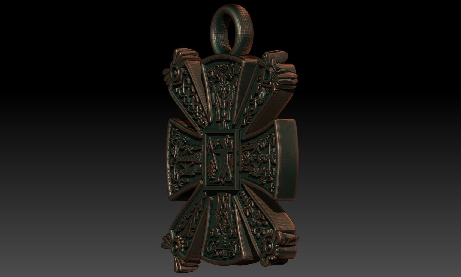 Pagan cross 3D print model_1