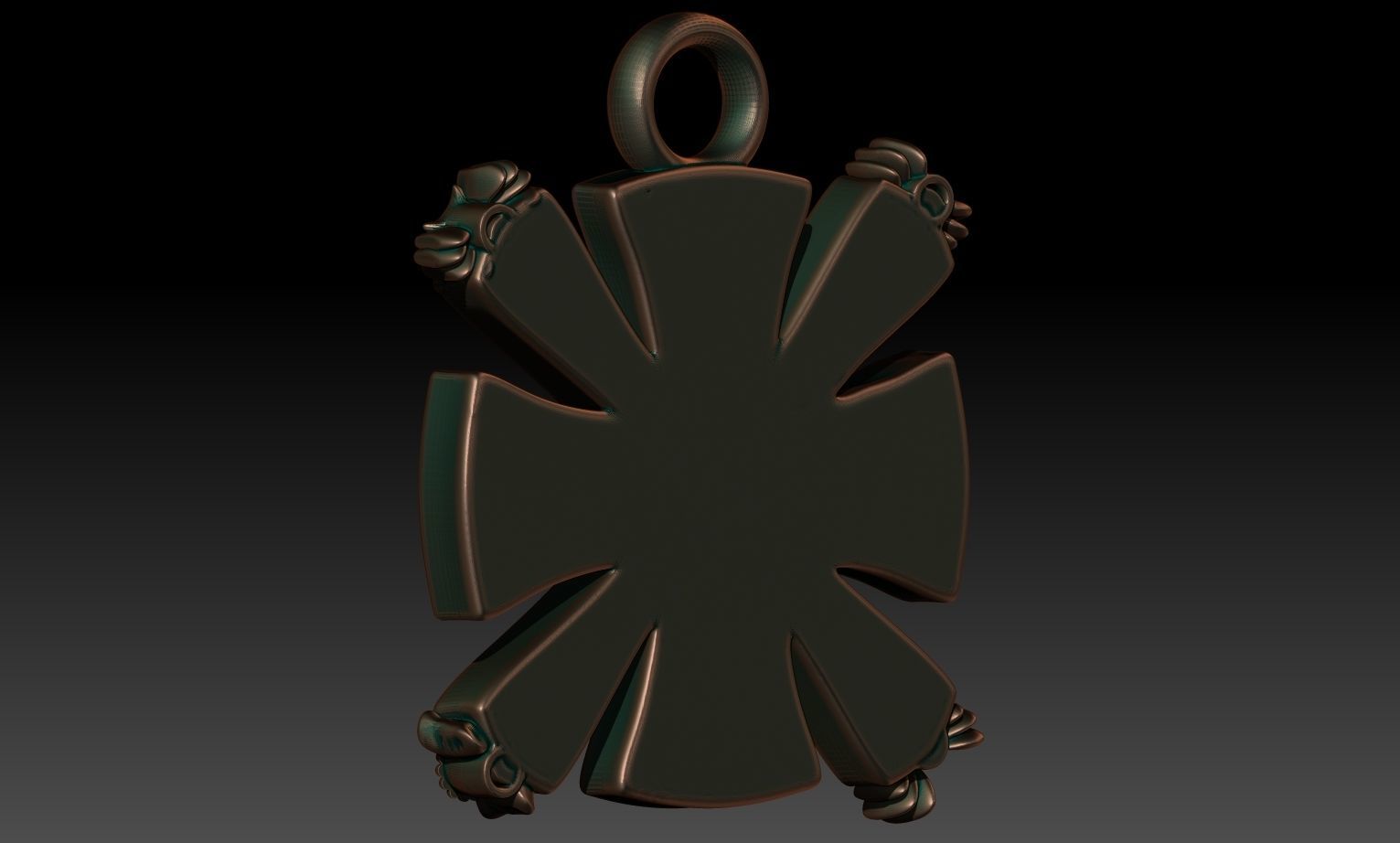 Pagan cross 3D print model_2