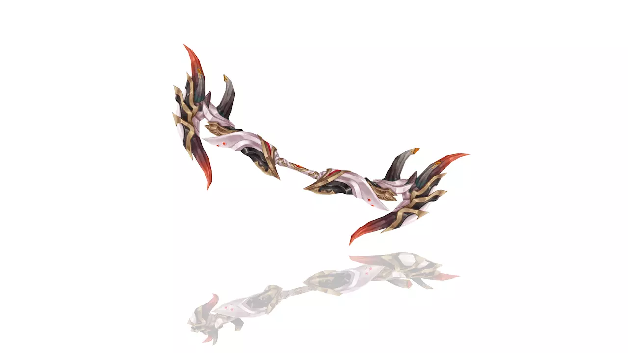 Corrupted Holy Bow Low-poly 3D model_0