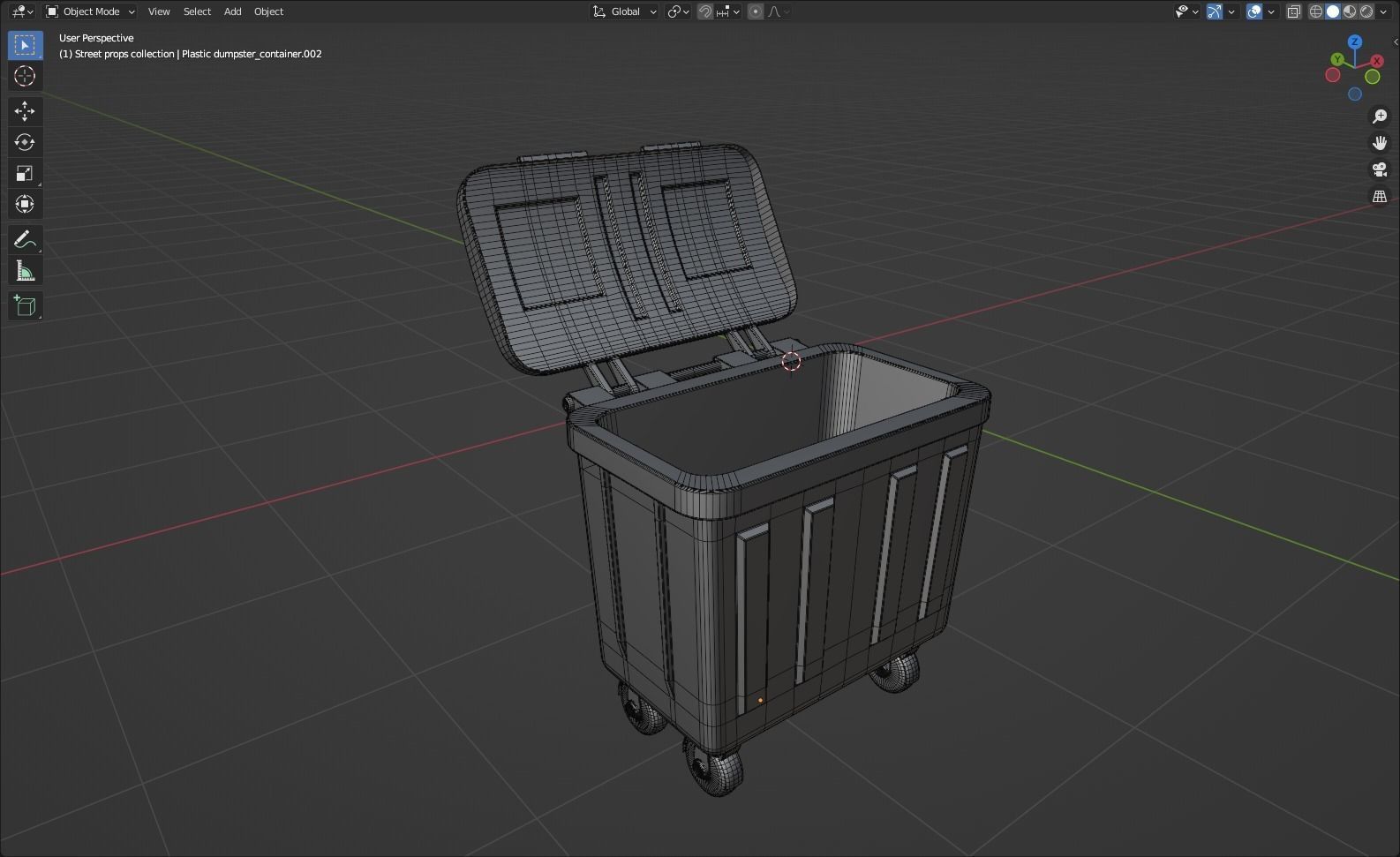 Street prop collection Low-poly 3D model_9