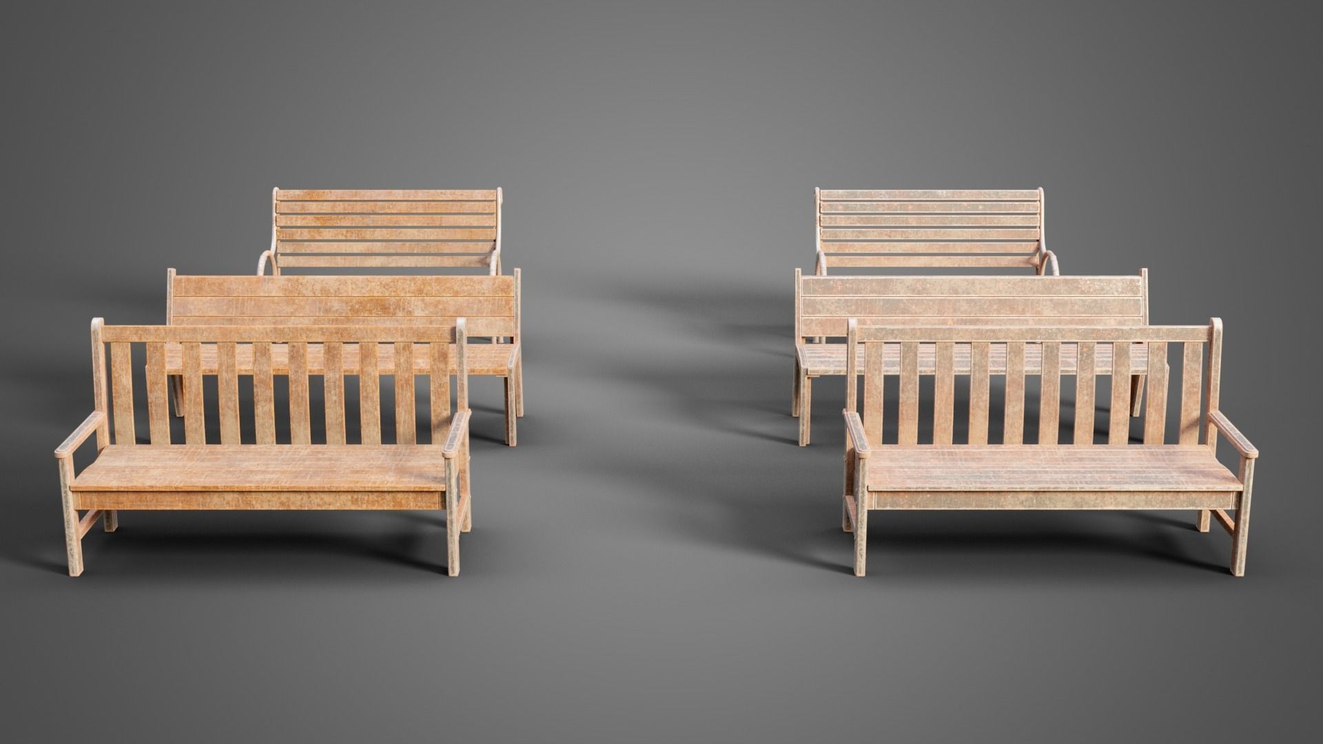 Street prop collection Low-poly 3D model_3