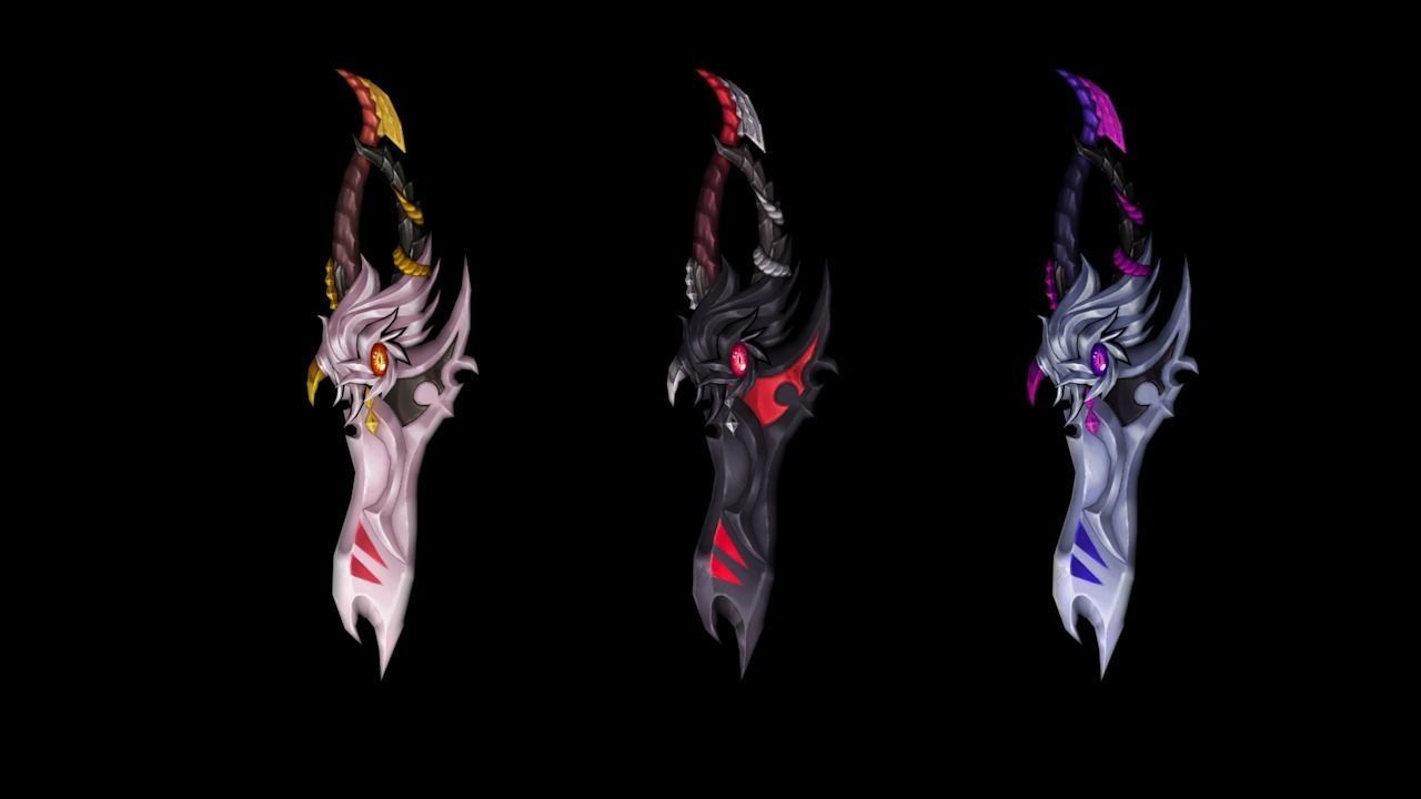 Corrupted Holy Dagger Low-poly 3D model_1