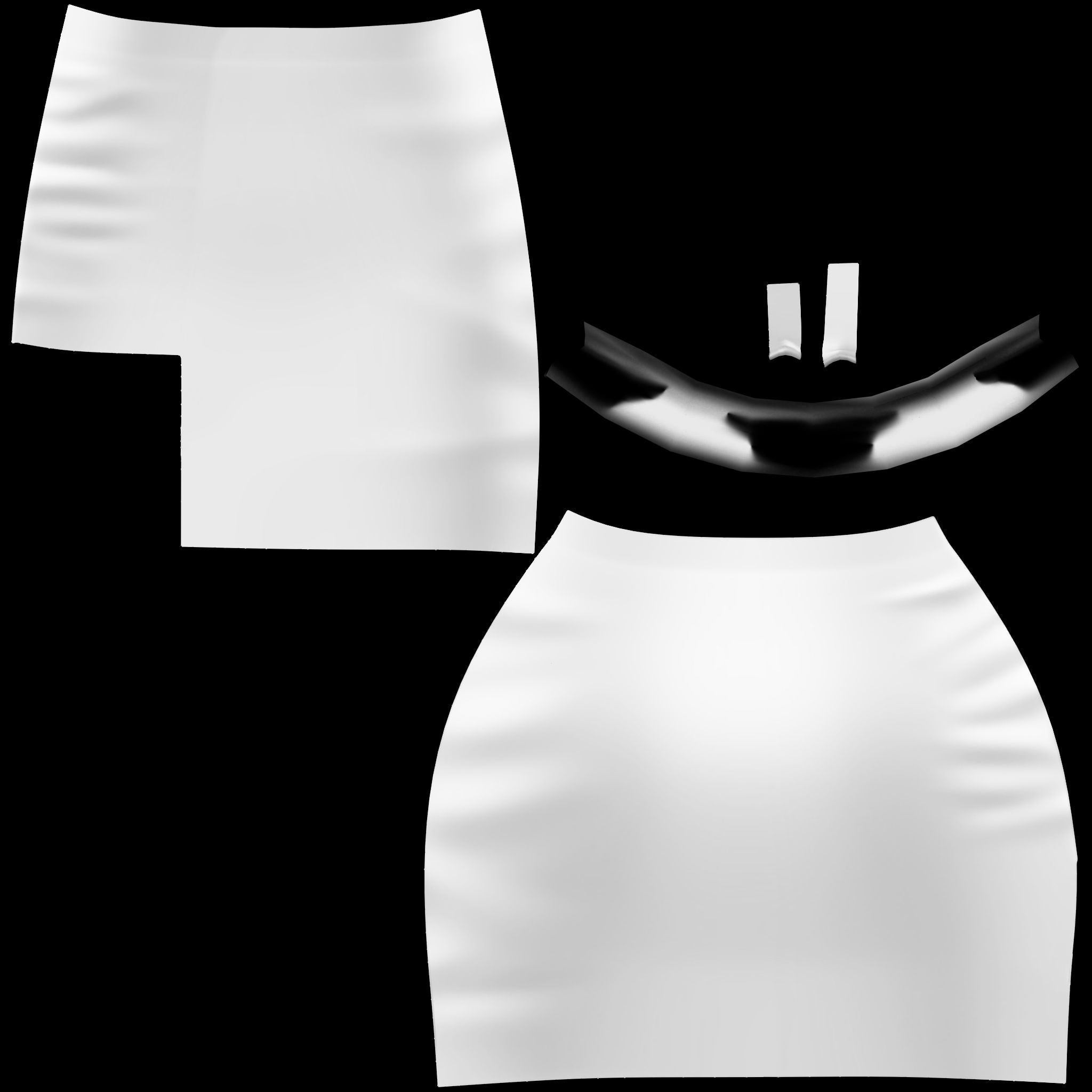 Buckle Tigh Mini Skirt Low-poly 3D model_12