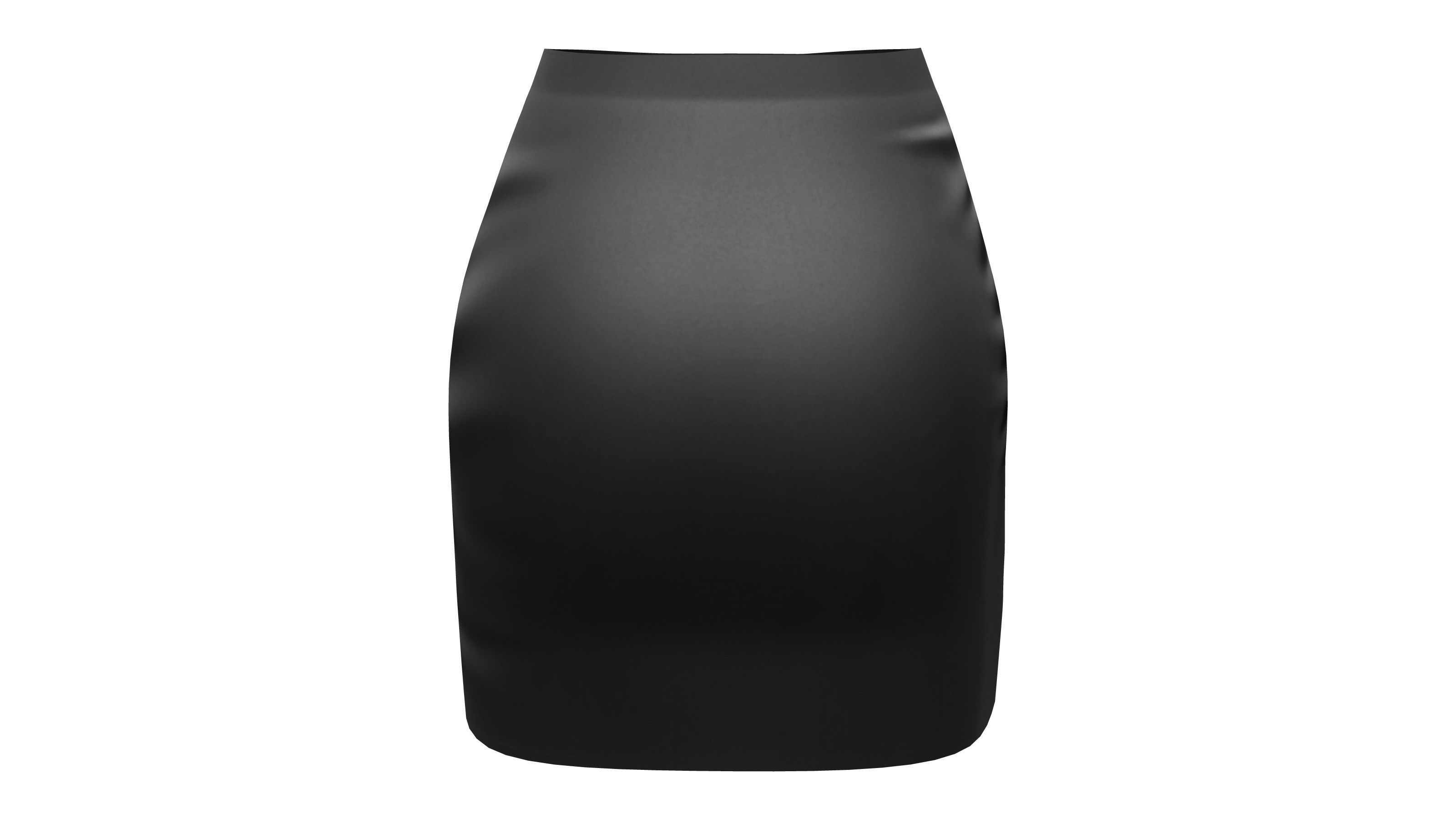 Buckle Tigh Mini Skirt Low-poly 3D model_5