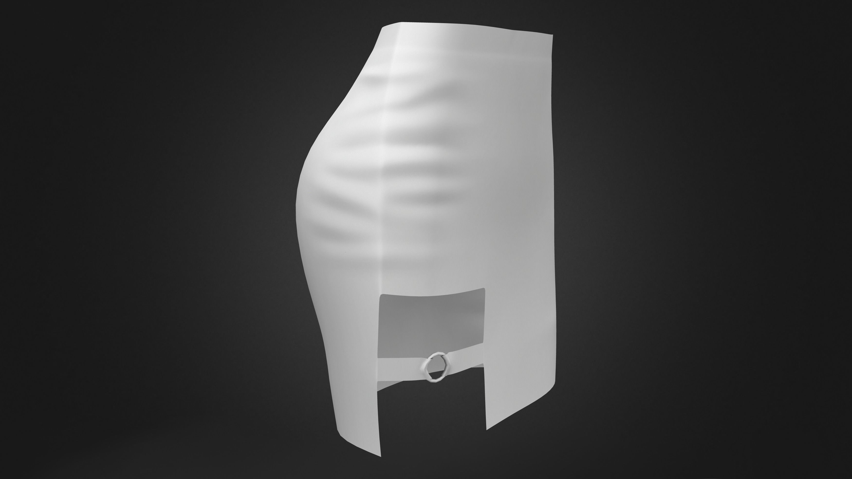 Buckle Tigh Mini Skirt Low-poly 3D model_8