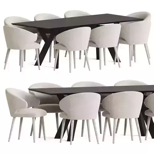 Trigono Chair Cardinale Table Dining Set