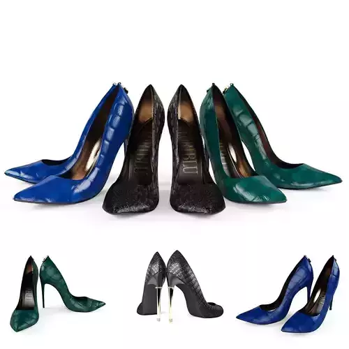 Shoes high heeled - high heeled 3D model