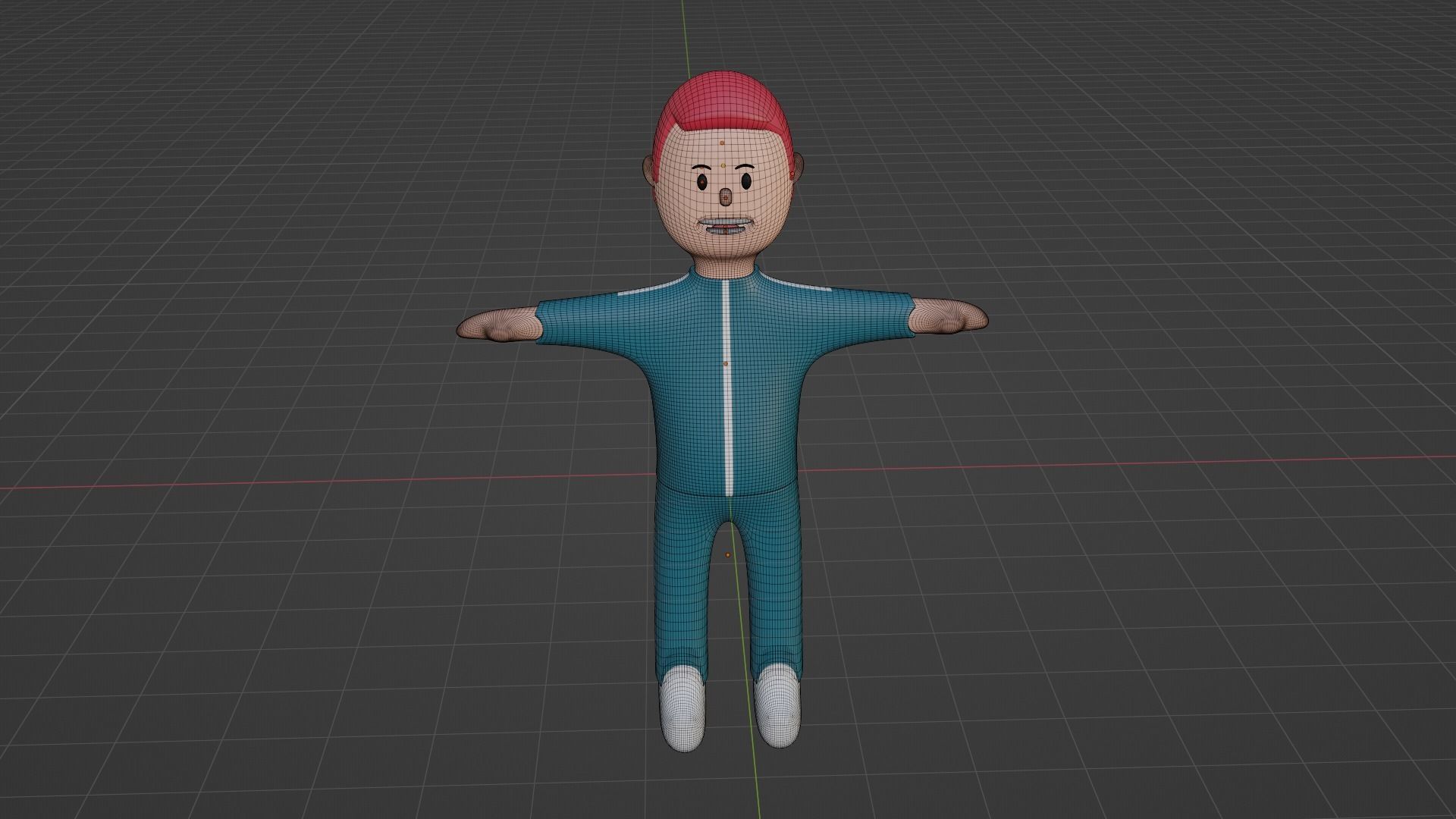 Squid Game Character - Red Low-poly 3D model_8