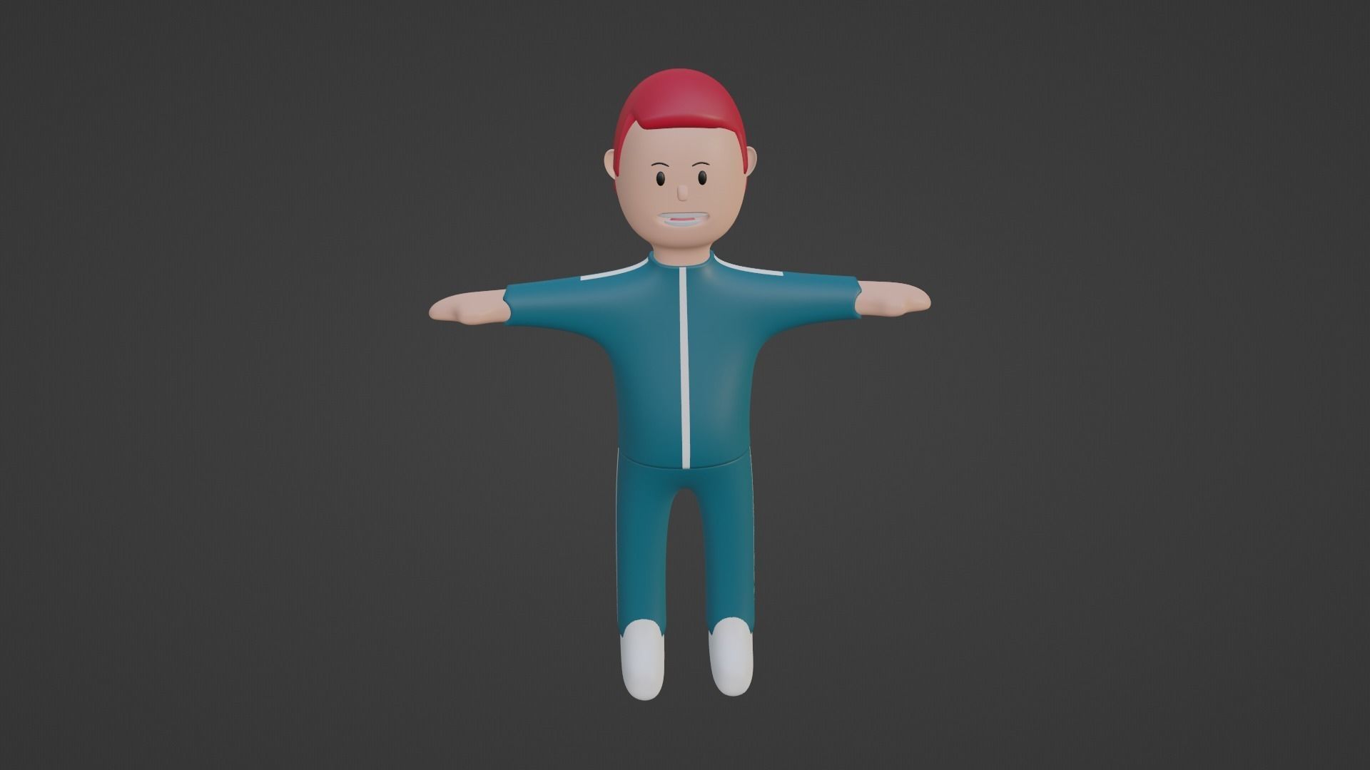 Squid Game Character - Red Low-poly 3D model_1