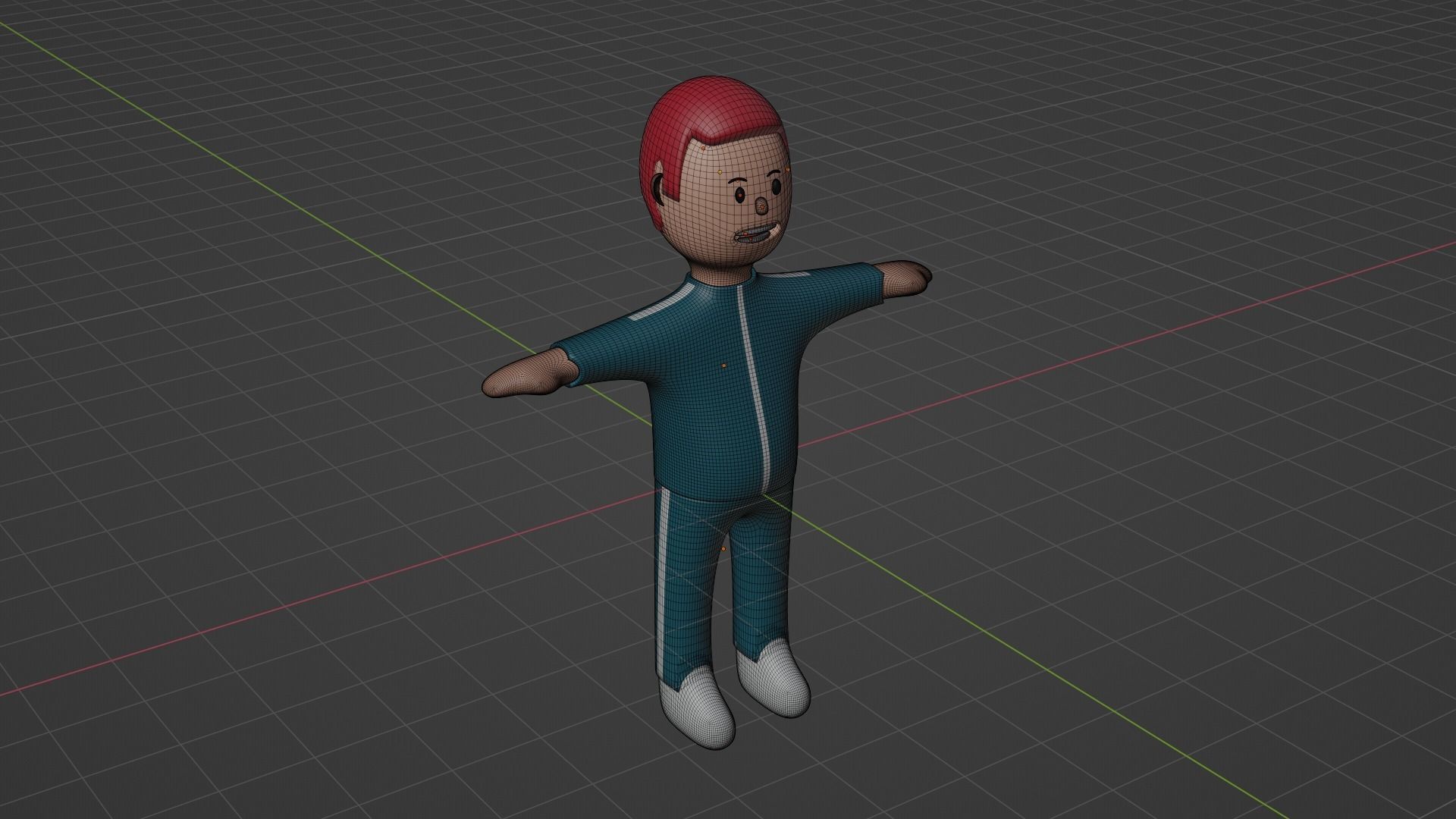 Squid Game Character - Red Low-poly 3D model_7