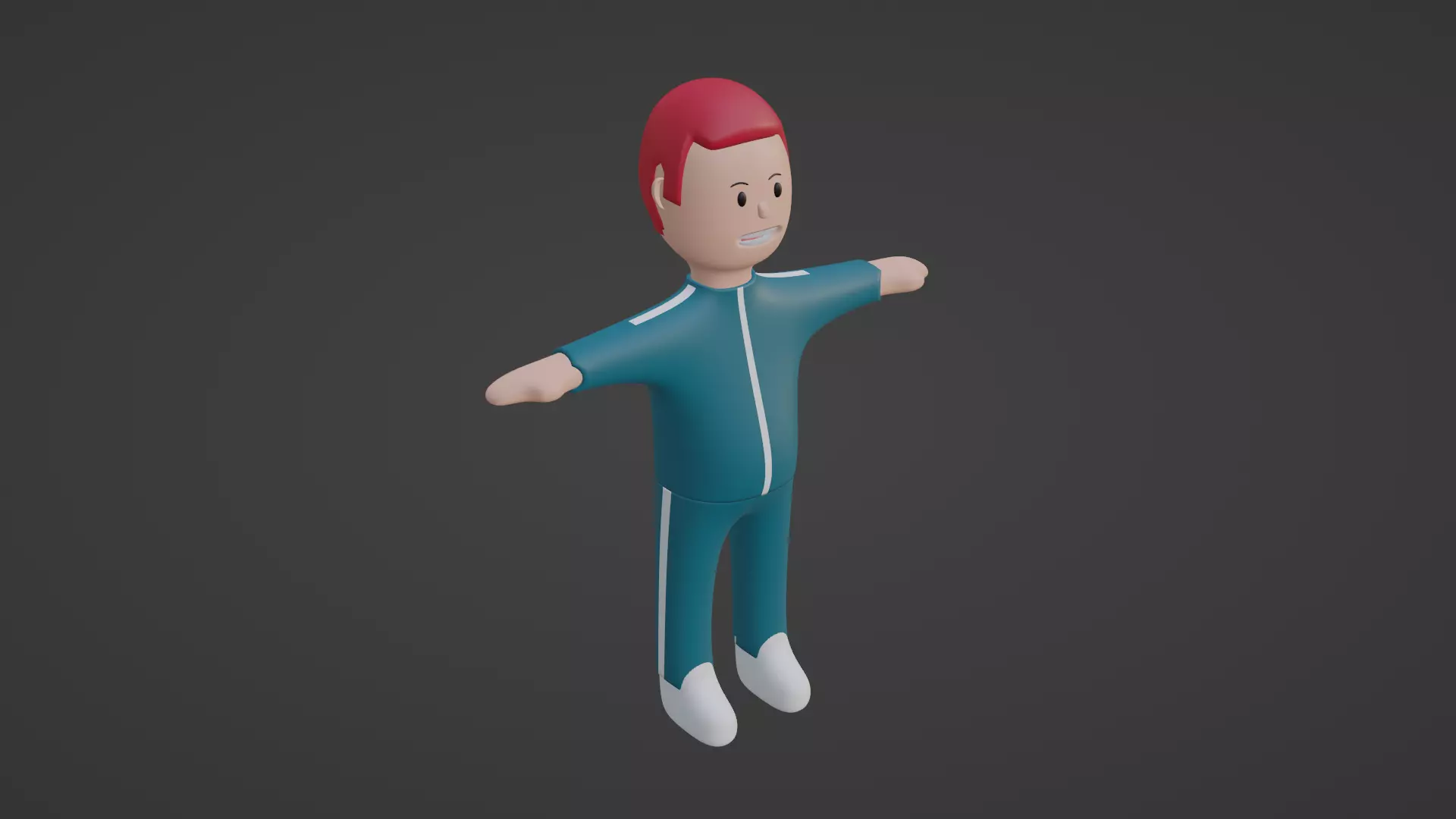 Squid Game Character - Red Low-poly 3D model_0