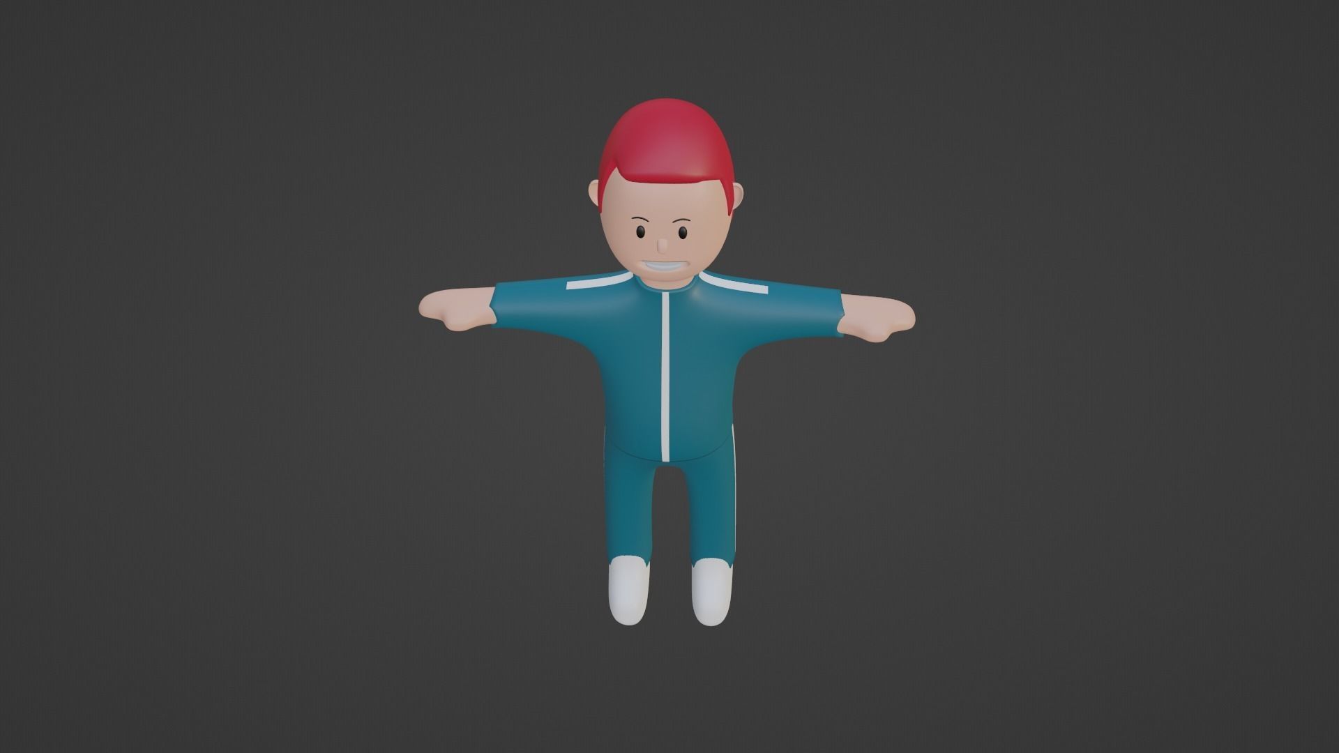 Squid Game Character - Red Low-poly 3D model_5