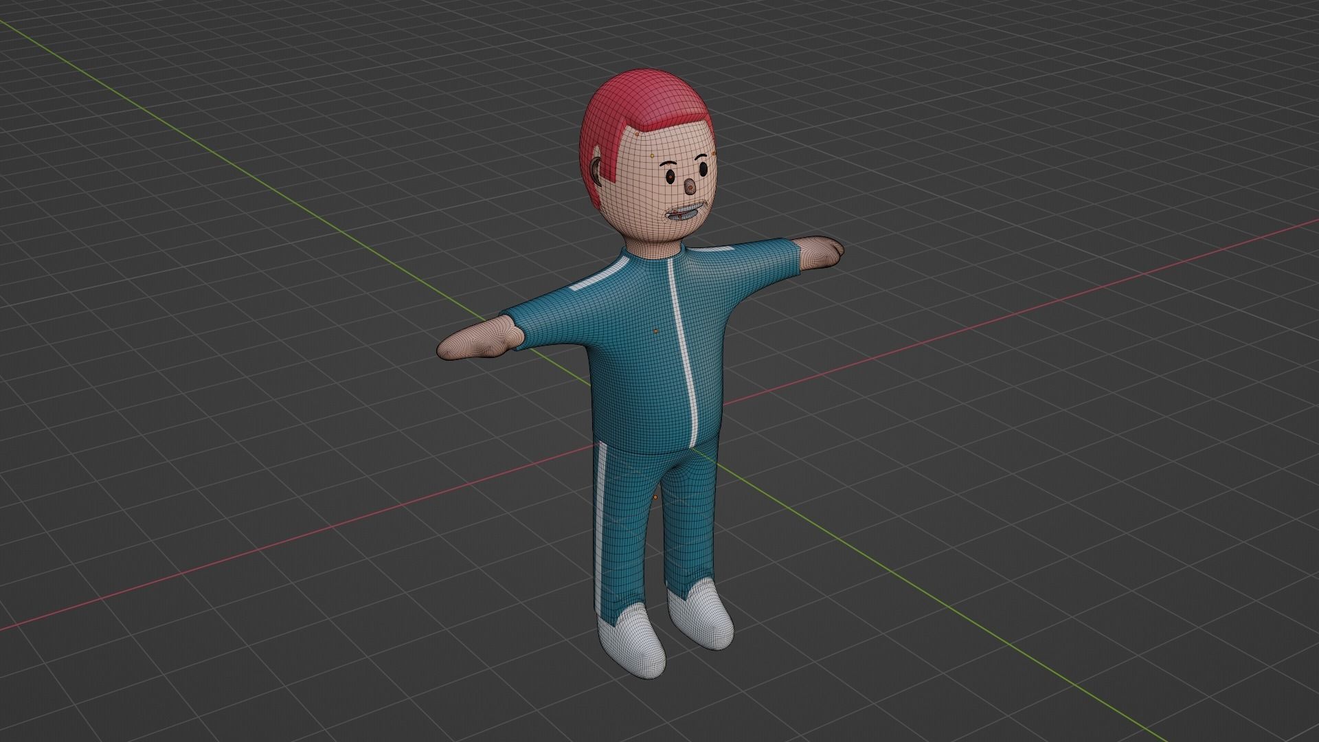 Squid Game Character - Red Low-poly 3D model_6