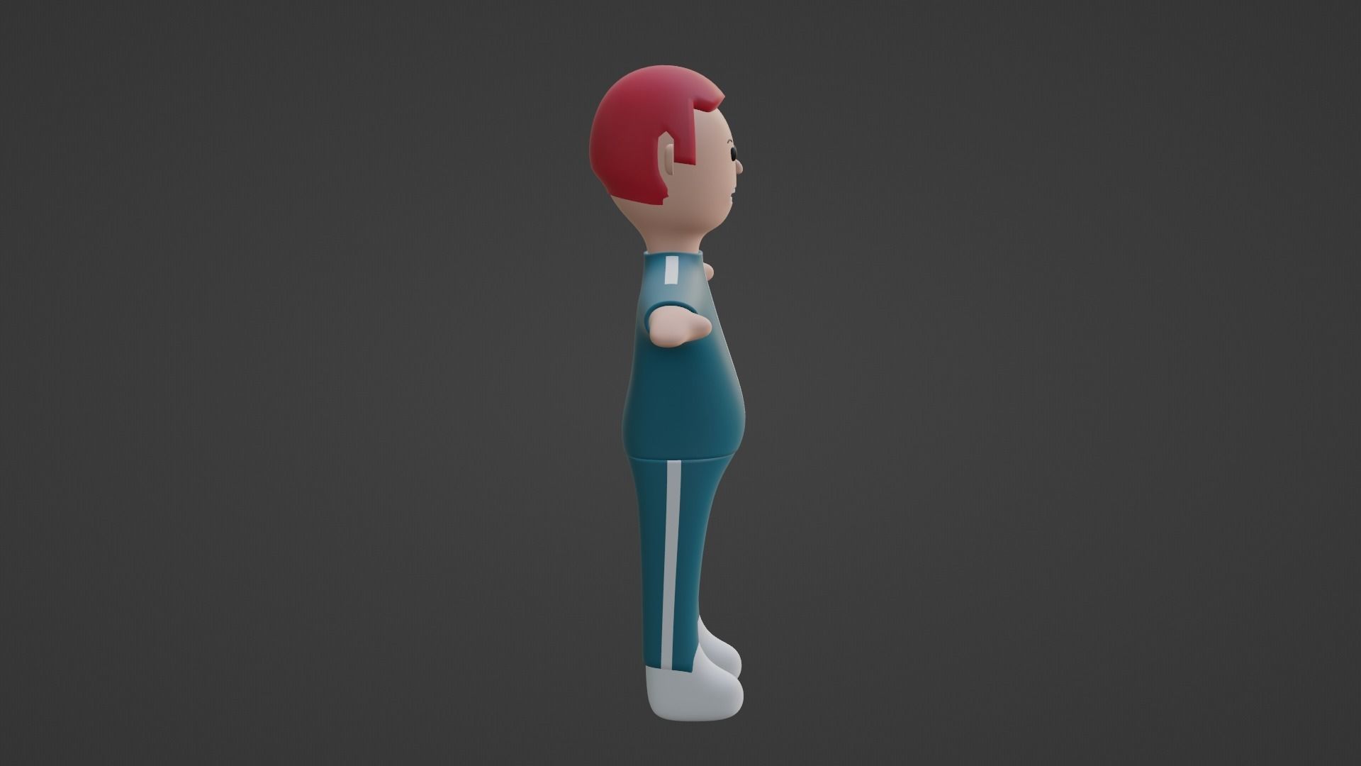 Squid Game Character - Red Low-poly 3D model_4