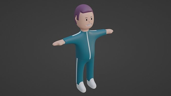 Squid Game Character - Violet Low-poly 3D model