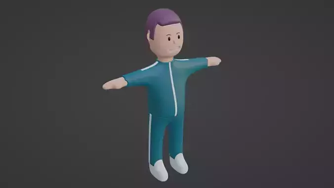 Squid Game Character - Violet Low-poly 3D model