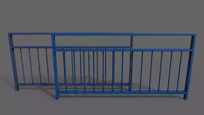 PBR Pedestrian Guard Rail Blue V3