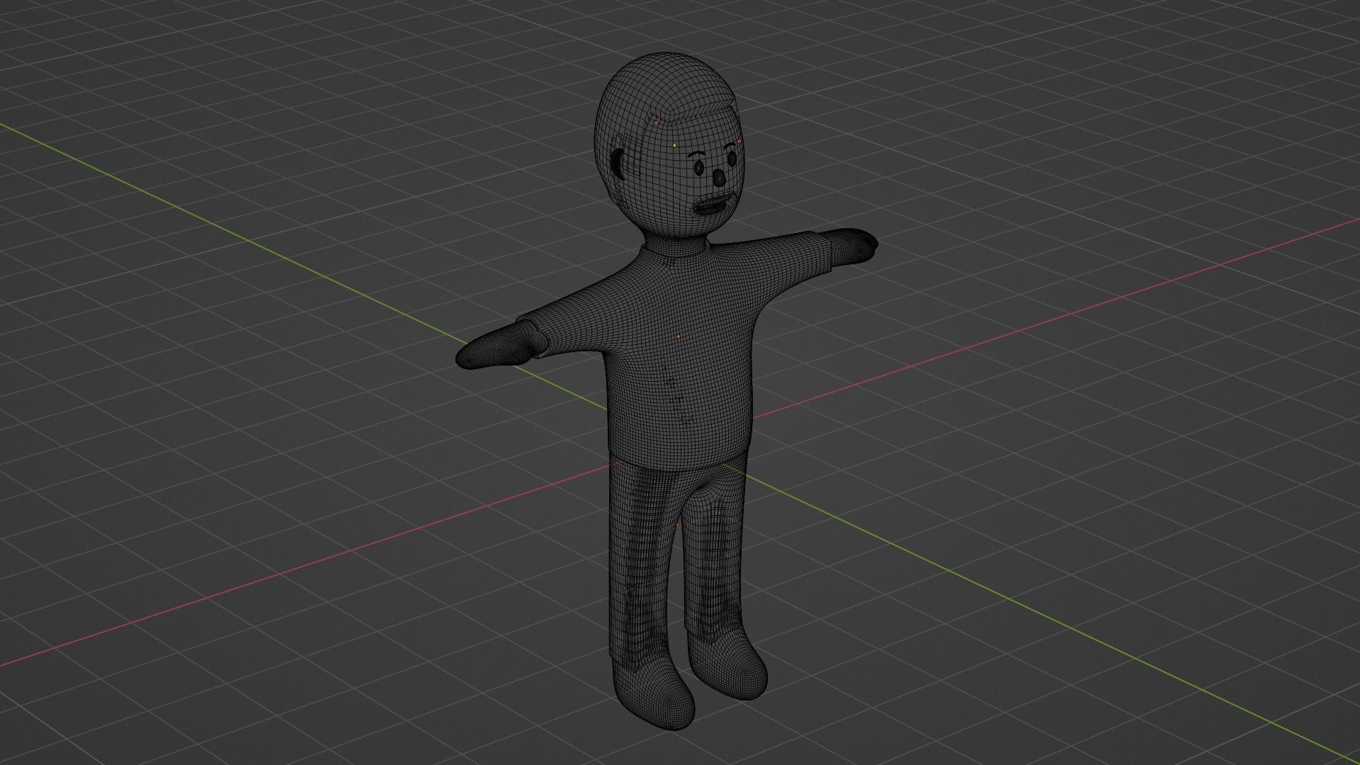 Squid Game Character - DarkBlue Low-poly 3D model_9