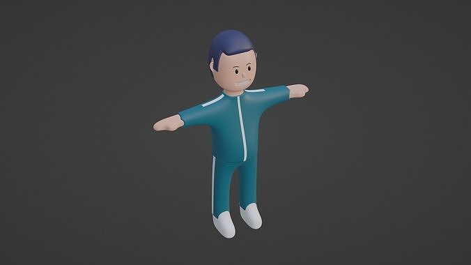 Squid Game Character - DarkBlue Low-poly 3D model