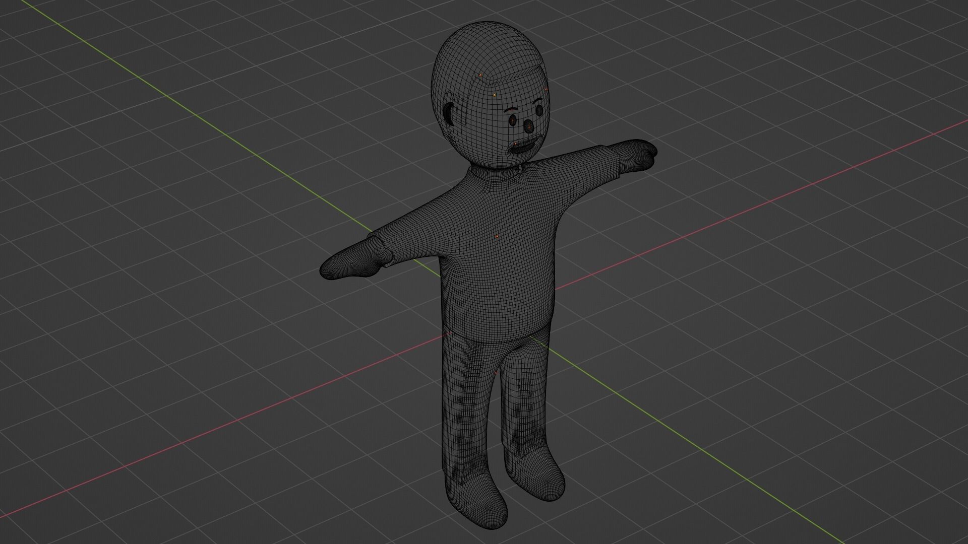 Squid Game Character - DarkGrey Low-poly 3D model_9