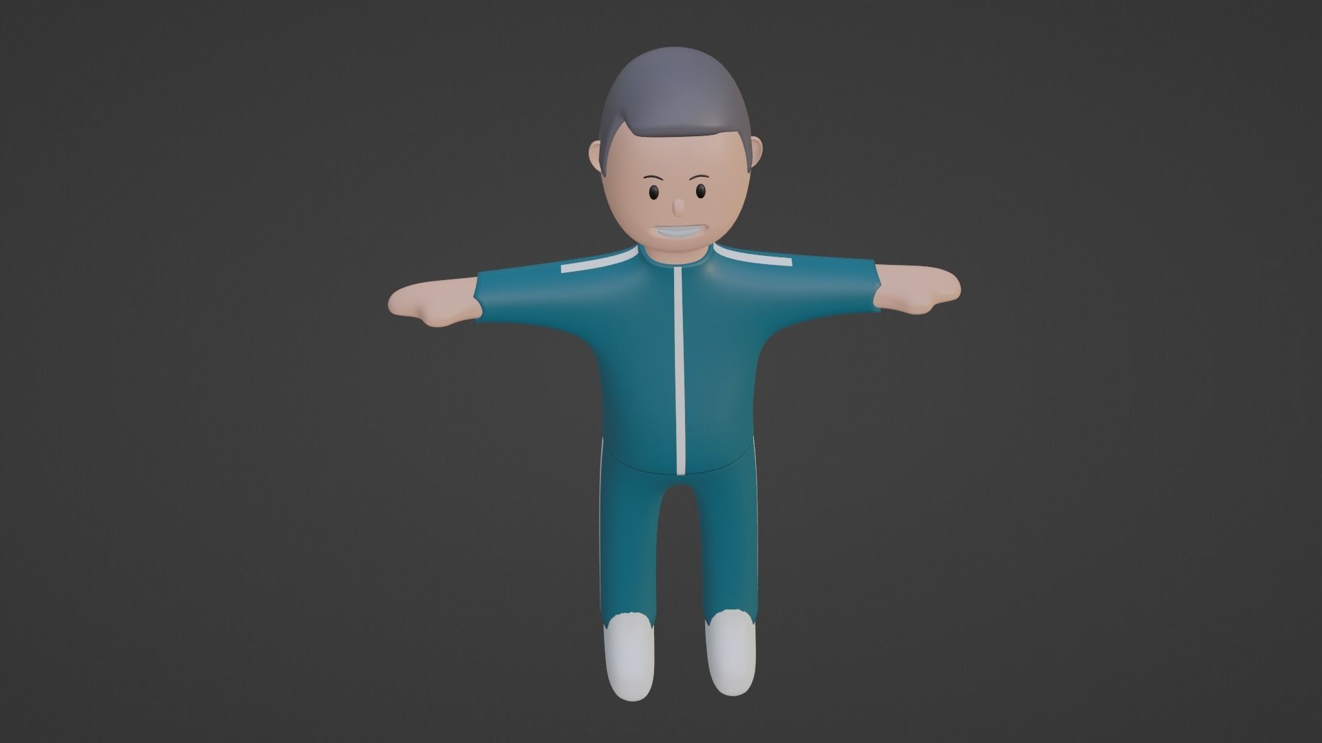 Squid Game Character - DarkGrey Low-poly 3D model_5